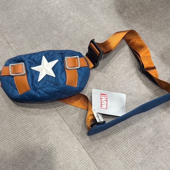 Marvel Other - Marvel Avengers Blue Belt Bag with Brown Straps Brand New with Tags